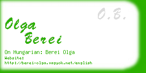 olga berei business card